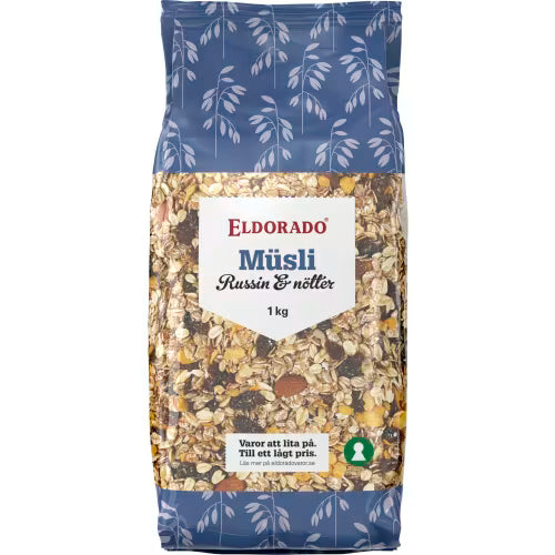 Eldorado Russin Nötter Müsli - Muesli with Raisins & Nuts 1kg