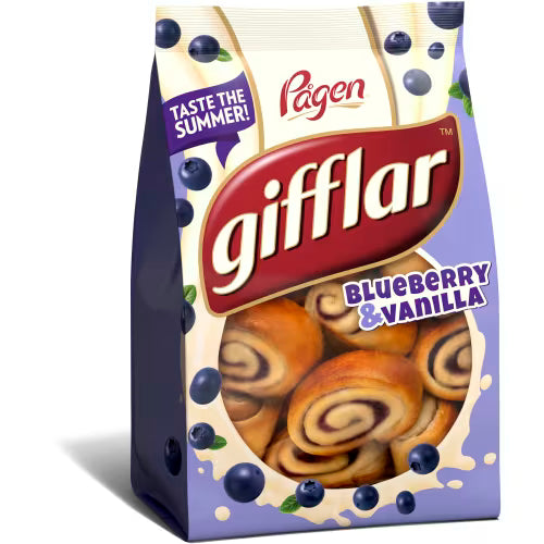 Blåbär/vanilj Gifflar – Mini Blueberry/Vanilla Buns 300g