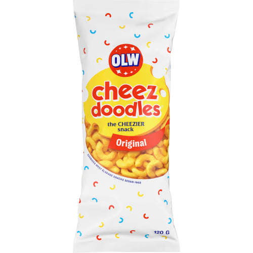 OLW Cheez Doodles – Cheesy Corn Snacks 120g