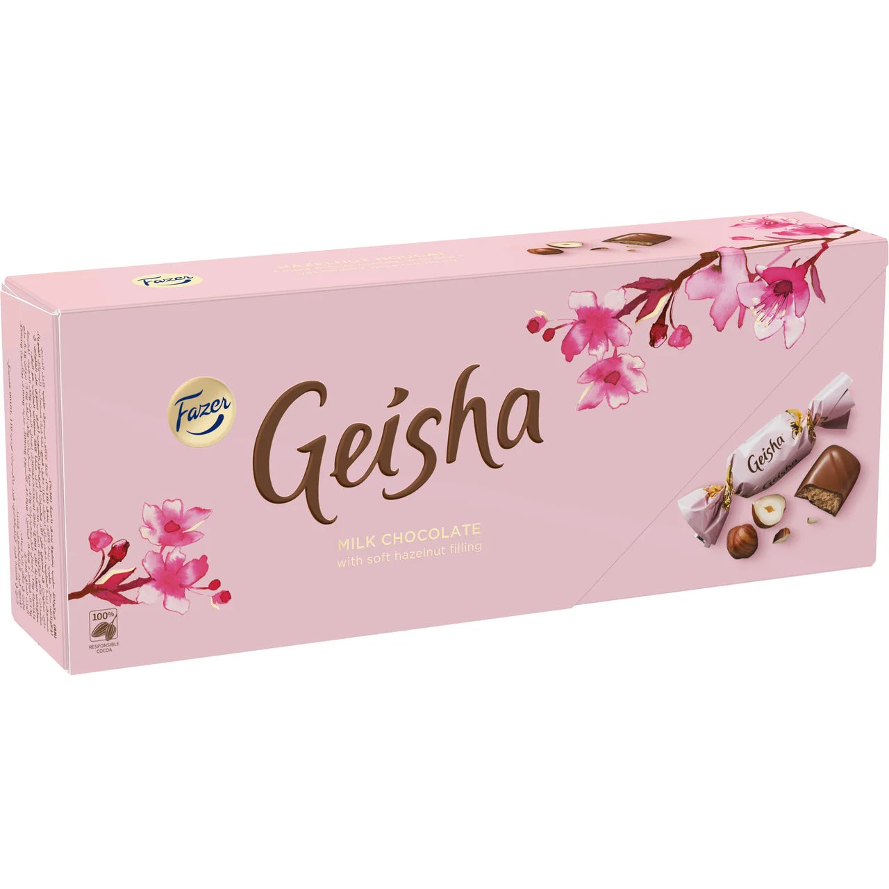 Fazer Chokladpraliner Geisha Mjölkchoklad - Chocolate with Hazelnut Filling 228g
