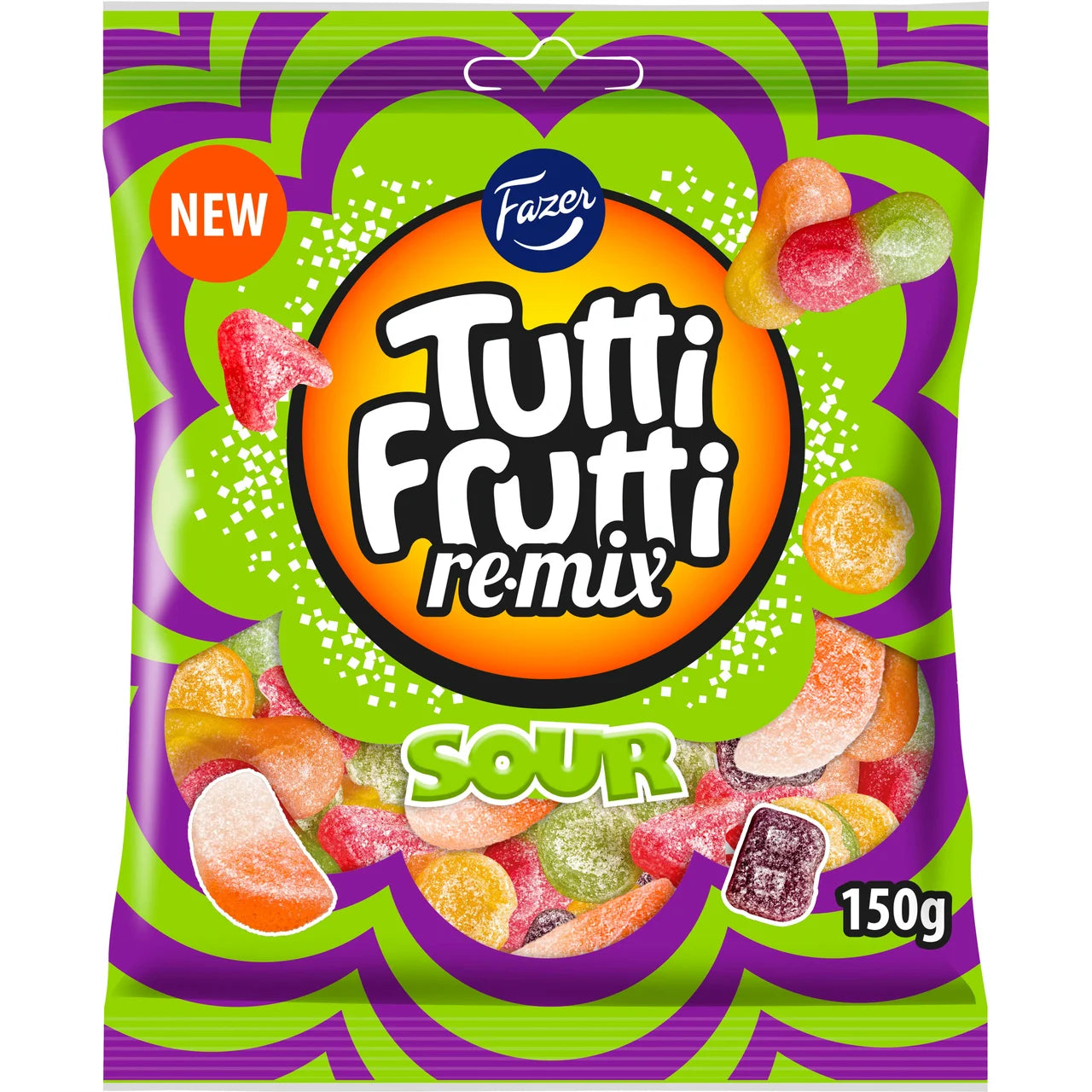 Fazer Tutti Frutti Remix Sour – Sour Fruit Sweets 150g