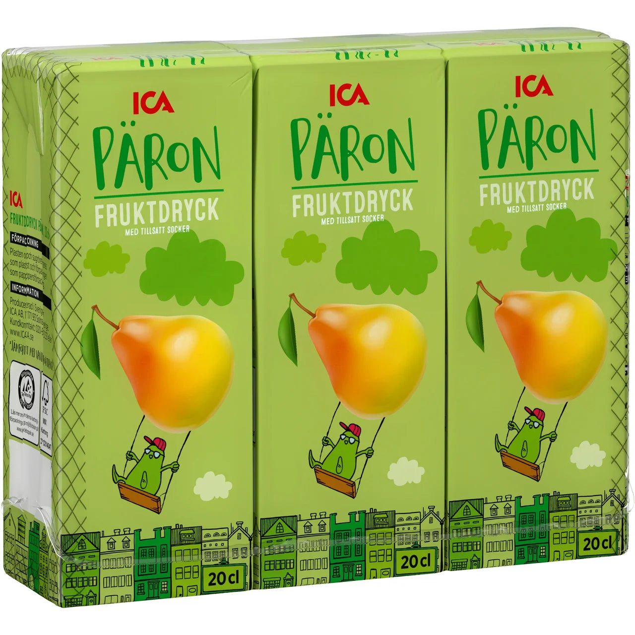ICA Fruktdryck Päron – Pear Fruit Drink 3x200ml