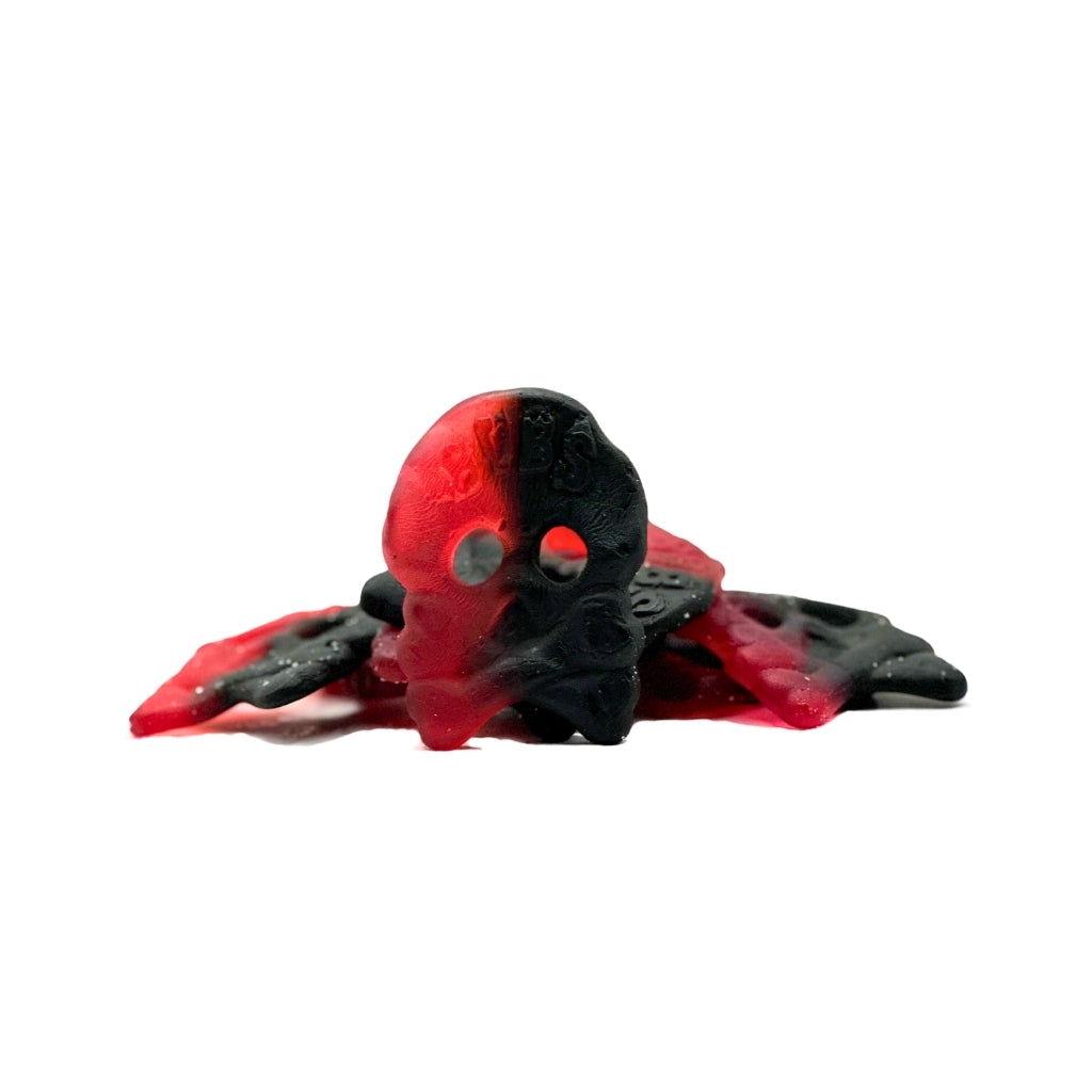 BUBS Large Raspberry Licorice Skulls