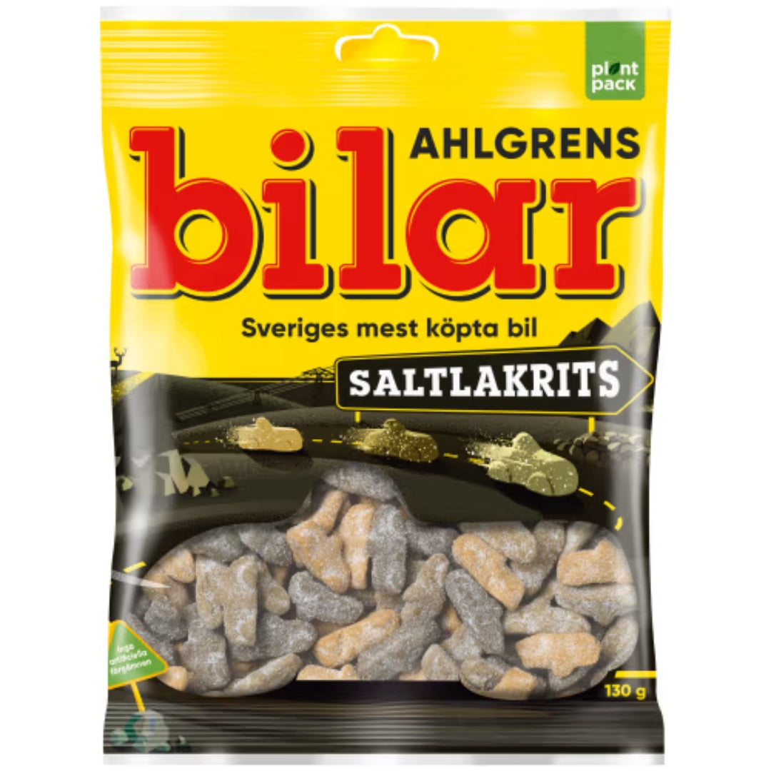 Ahlgrens Bilar Saltlakrits – Salty Liquorice Cars 130g