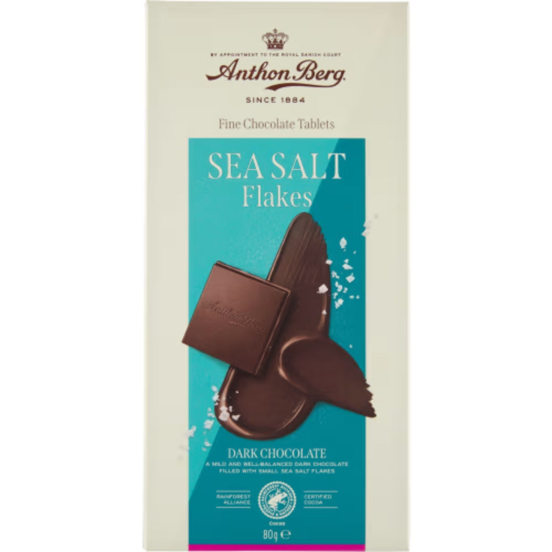 Anthon Berg Sea Salt Flake Chocolate - Sea Salt Flake Chocolate Bar 80g