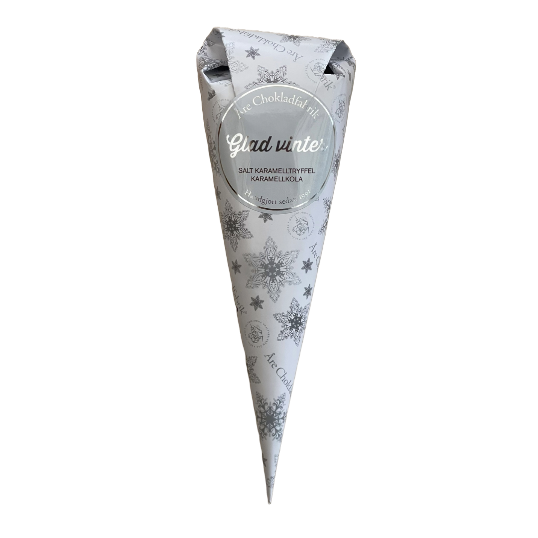 Åre Chokladfabrik Glad vinter Vit - Chocolate Salty caramel truffle Gift 80g