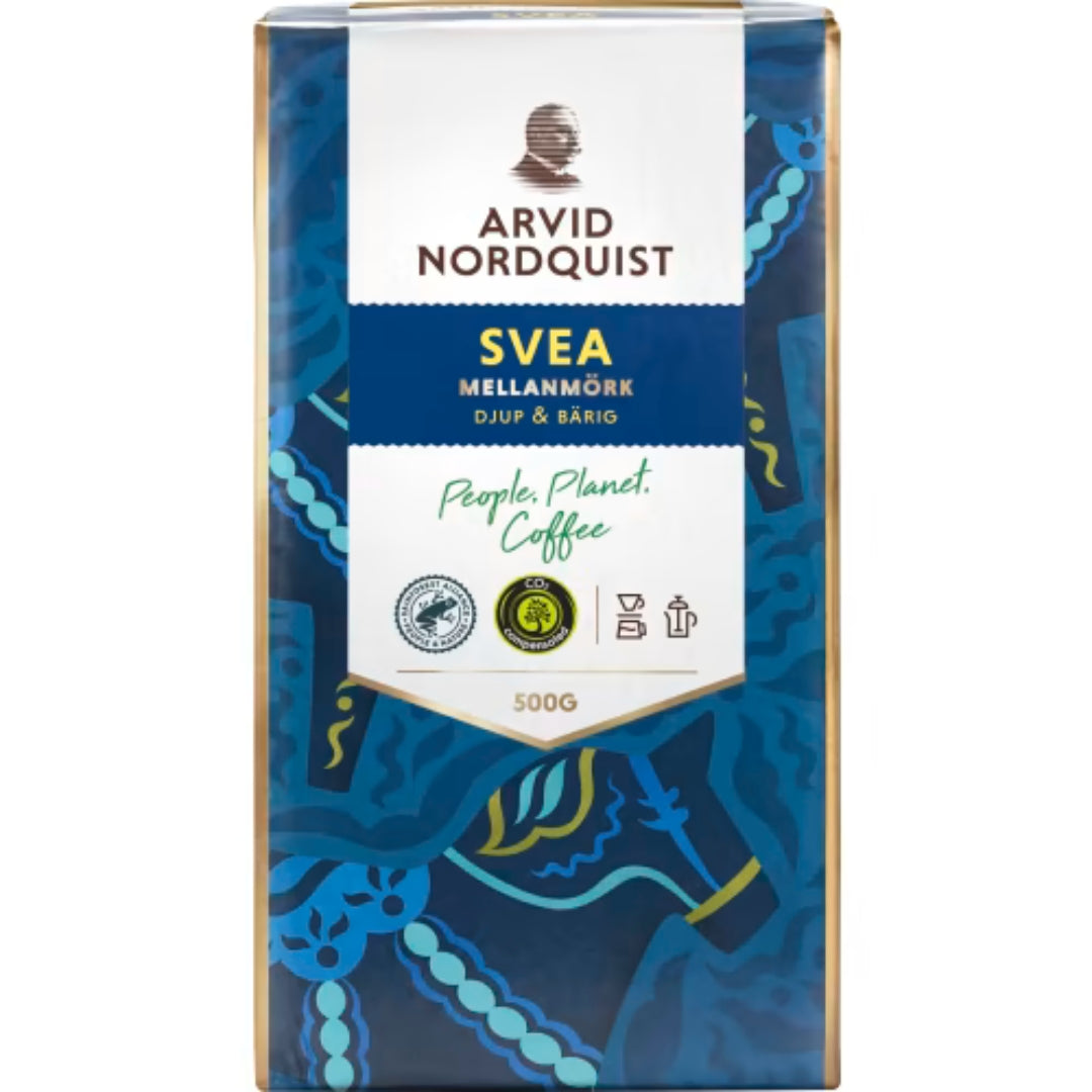 Arvid Nordquist Svea Mellanmörk - Coffee with Nutty flavor and hints of Dark Berries 500g