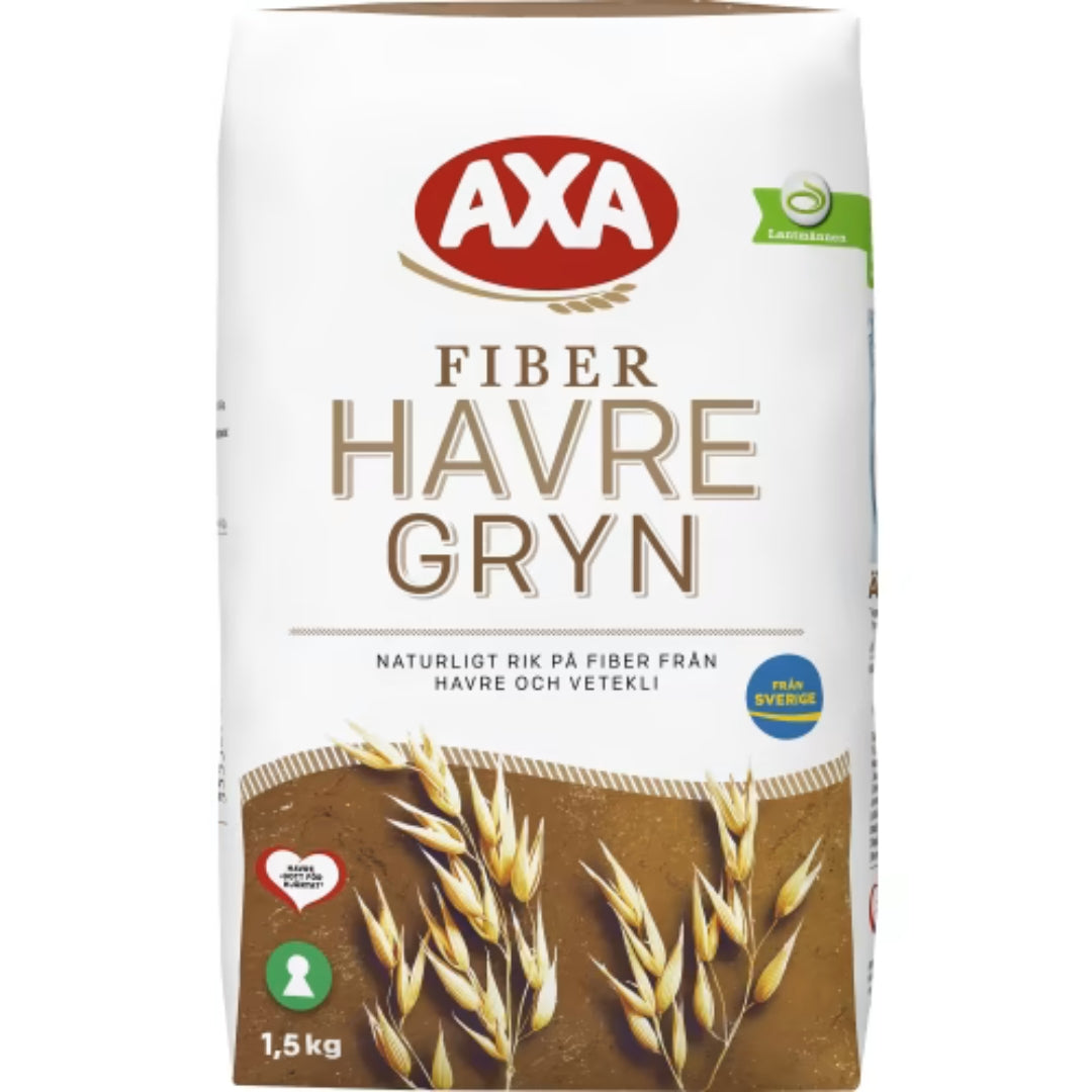 Axa Fiberhavregryn - Fiber Oats 1.5kg
