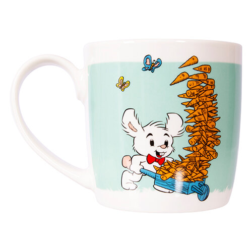 BAMSE Mugg Lille Skutt I Trädgård Turkos 27cl