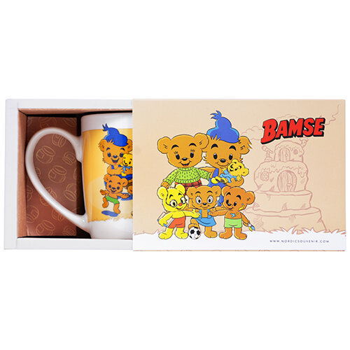 BAMSE Mugg Bamse Familjen Aprikos 27cl