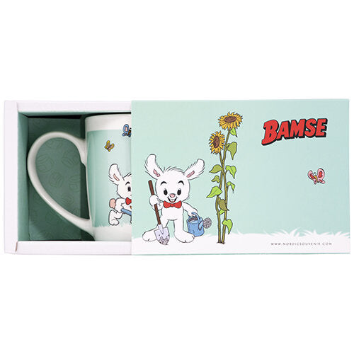 BAMSE Mugg Lille Skutt I Trädgård Turkos 27cl