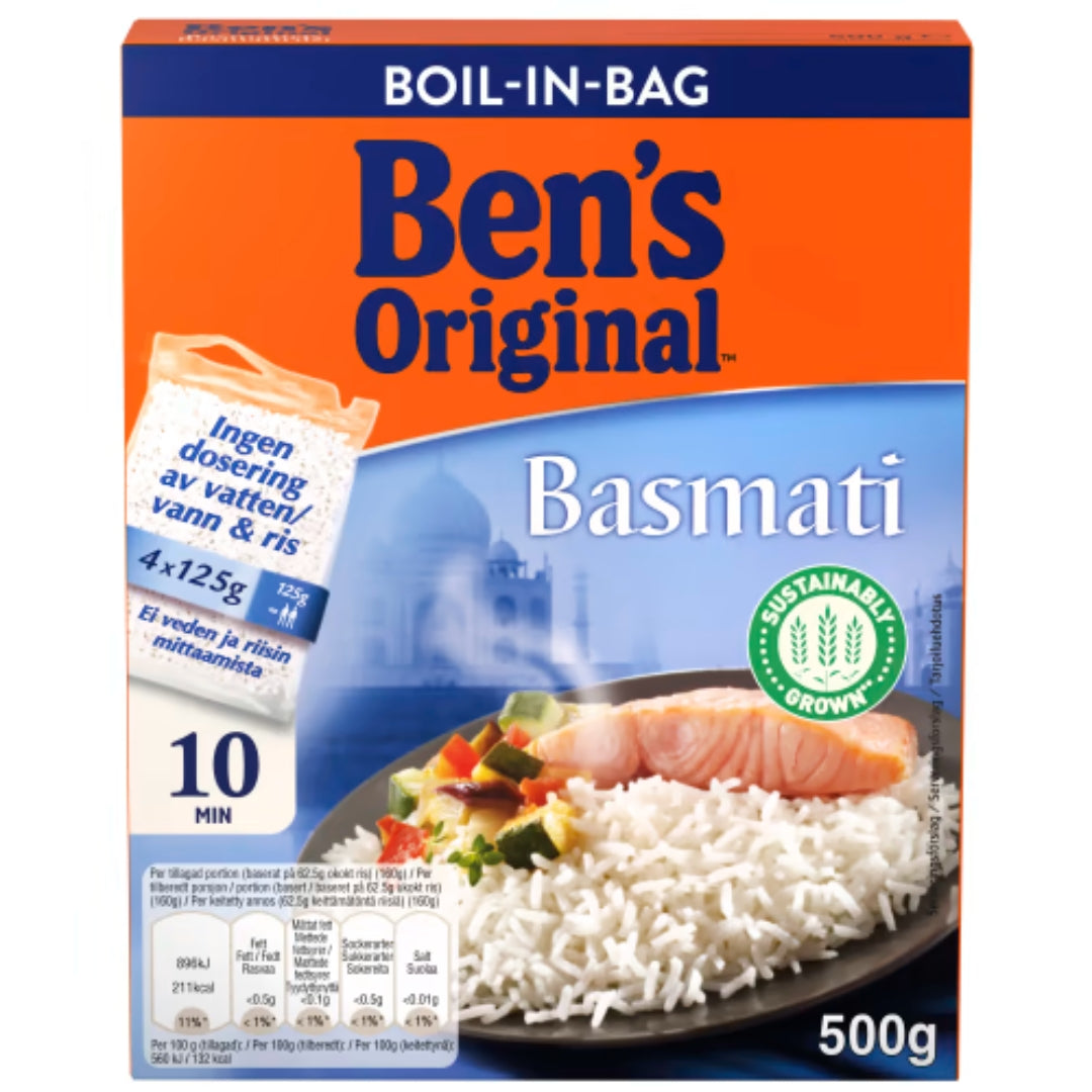 Ben's Original Basmatiris Boil-in-bag 4x125g - Basmati Rice Boil-in-Bag 500g