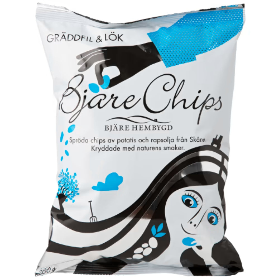 Bjärechips Gräddfil Lök Chips - Sour Cream & Onion Chips 200g