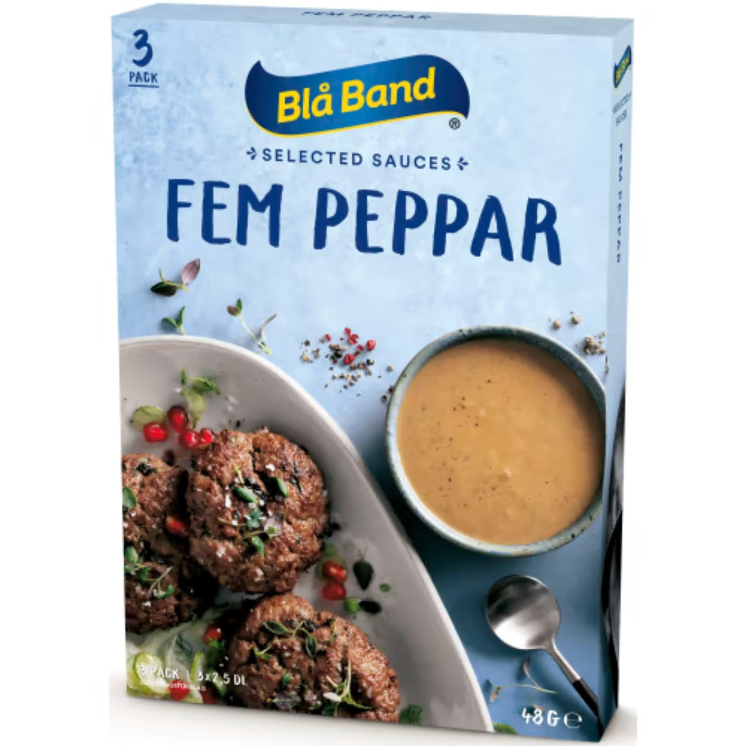 Blå Band Fem Peppar Pulver - Five Pepper Sauce 48g
