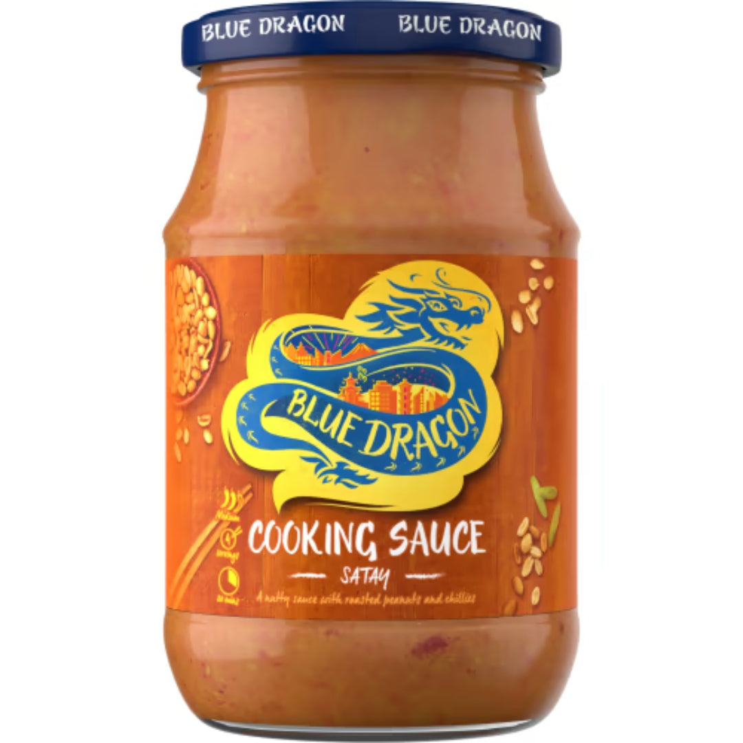 Blue Dragon Satay Cooking Sauce - Creamy Peanut Sauce with Warming Spices 350ml