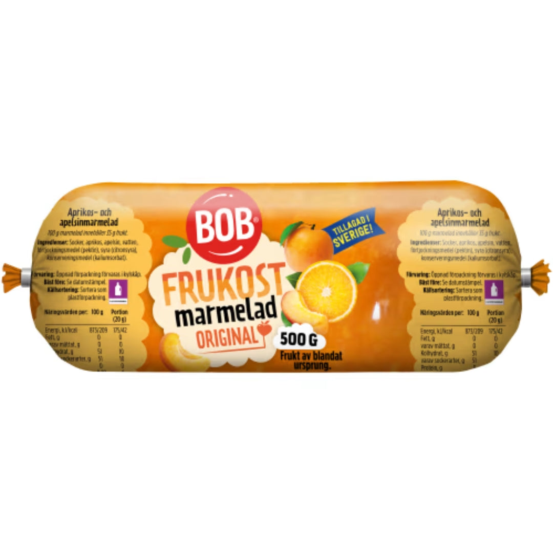 Bob Marmelad Frukost Refill - Breakfast Marmalade with Apricot & Orange 500g