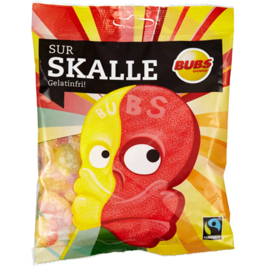 Bubs Sur Skalle – Sour Candy Skulls 190g