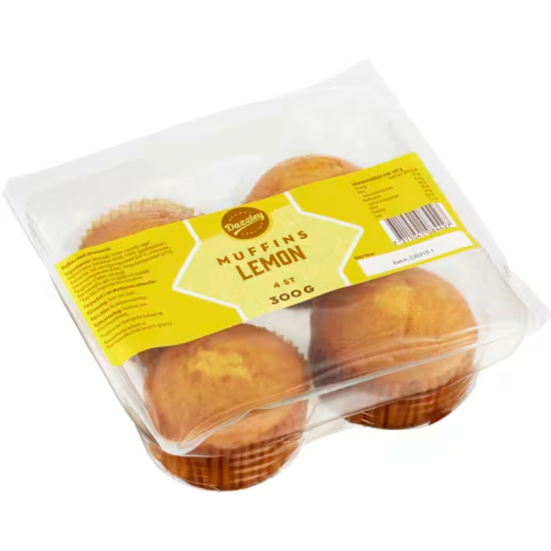 Dazzley Lemon Muffins Citron Muffins 4-pack - Lemon Muffins with a Citrus flavor 300g