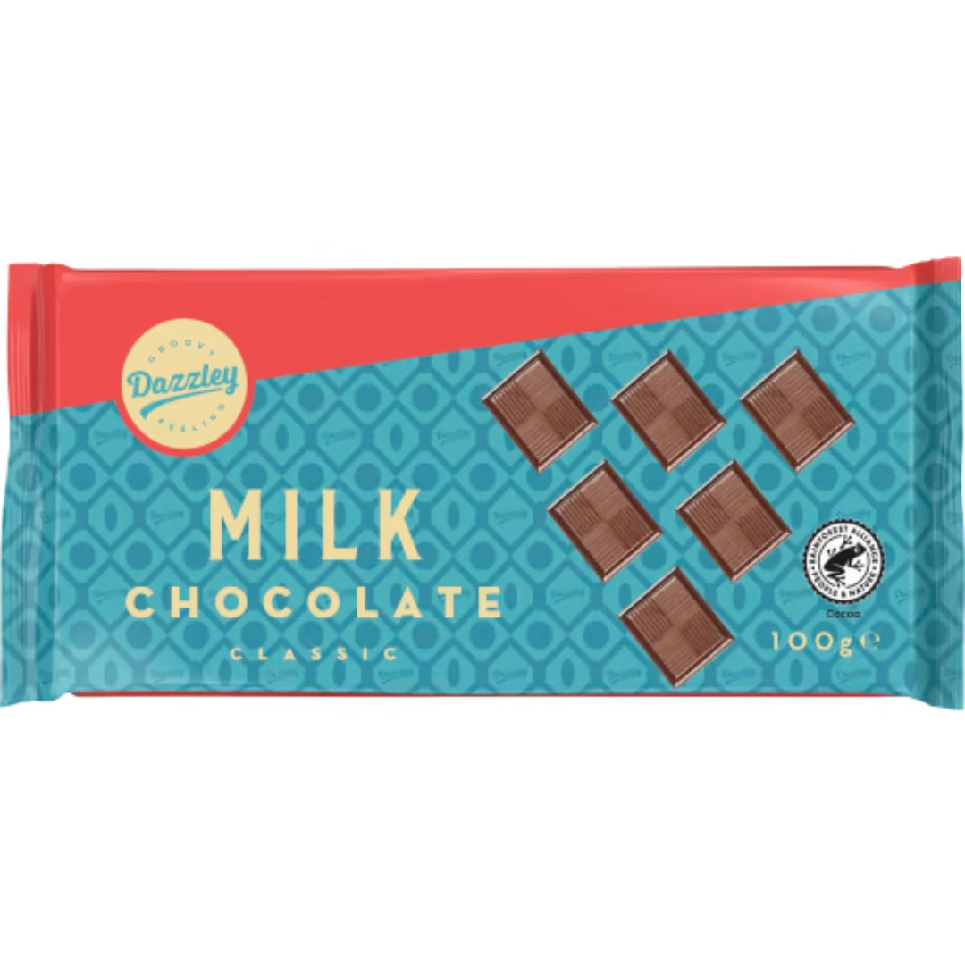 Dazzley Chokladkaka Mjölkchoklad - Milk Chocolate bar 100g