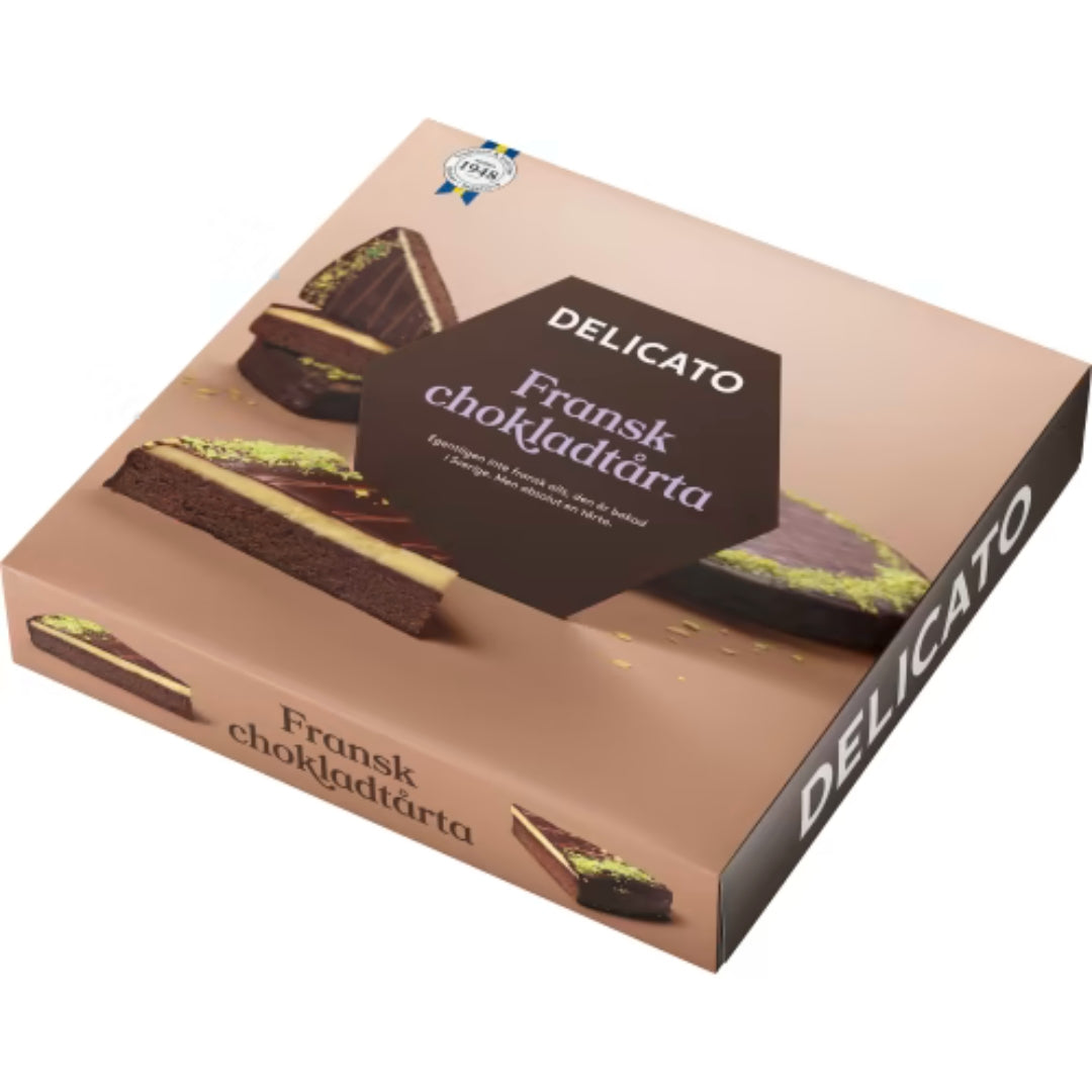 Delicato Chokladtårta Fransk - Chocolate Base with Golden Cream 850g