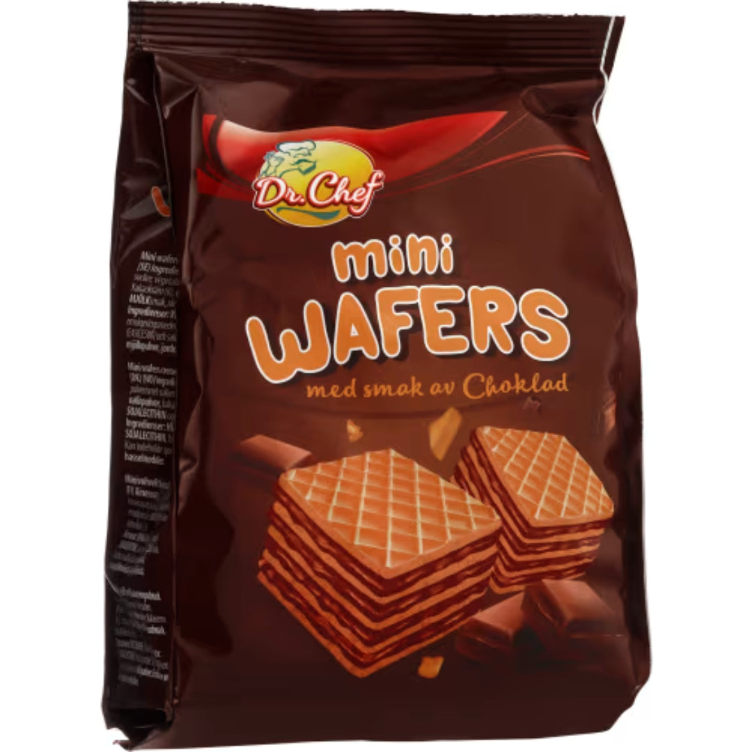 Dr. Chef Mini Wafers Choklad - knusprige Wafer mit einem Schokoladengeschmack 130g