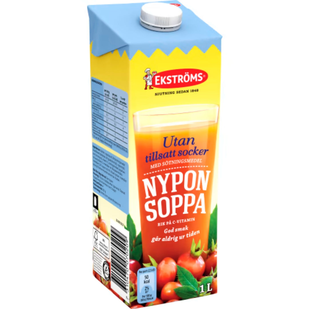 Ekströms Nyponsoppa Utan Tillsatt Socker - Rosehip Fruit Soup 1L
