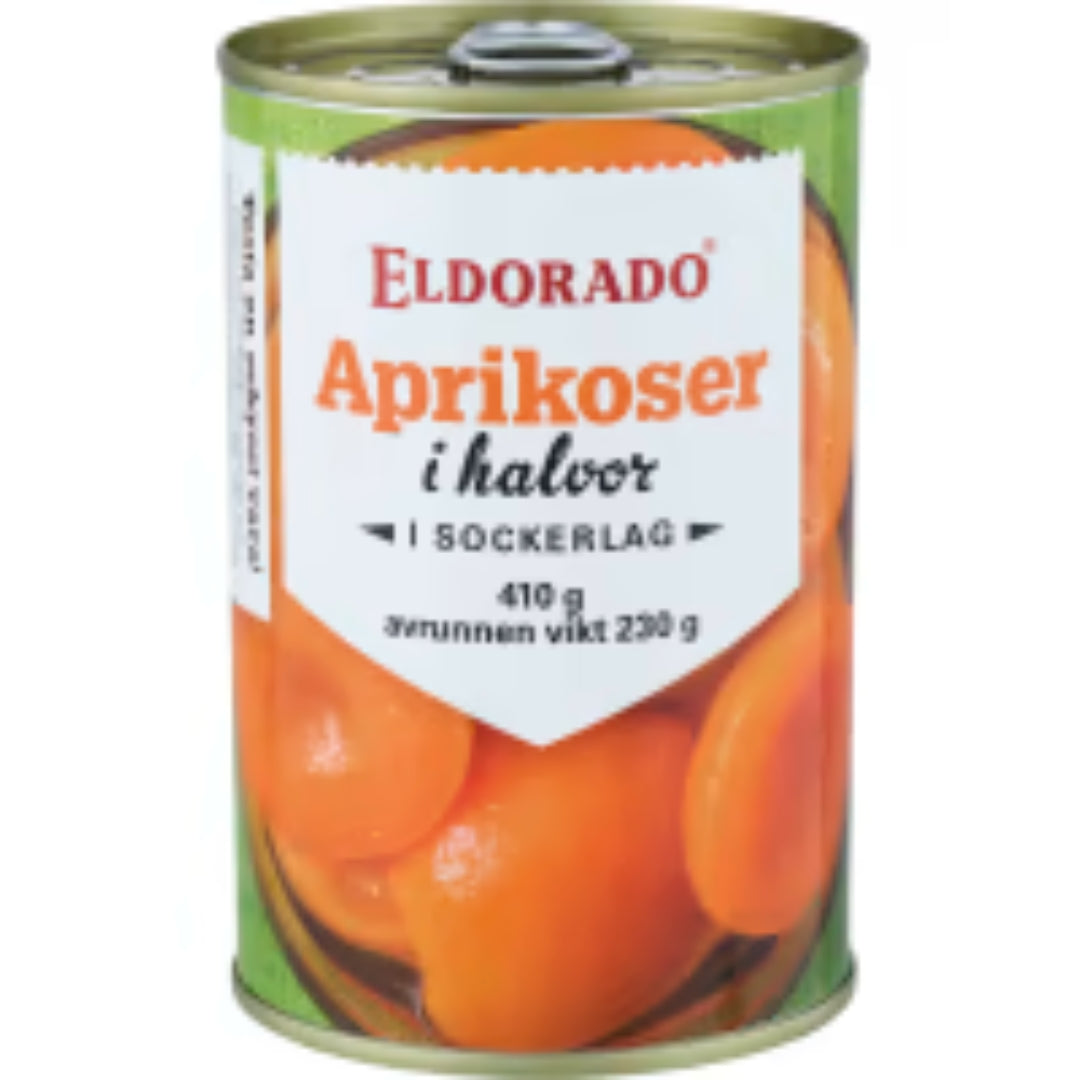 Eldorado Aprikoser Konserverad - Apricot Halves in Syrup 410g