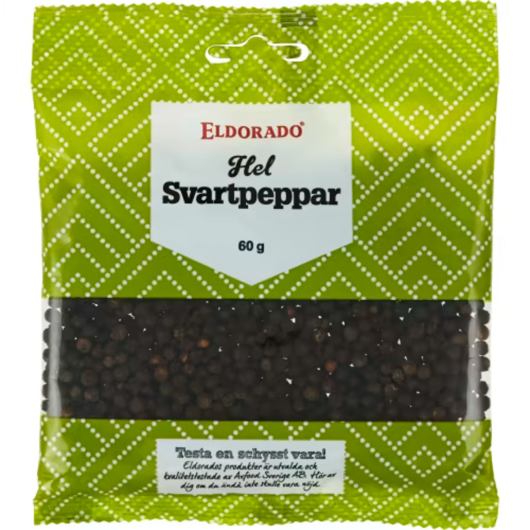 Eldorado Svartpeppar Hel Påse - Whole Black Pepper 60g