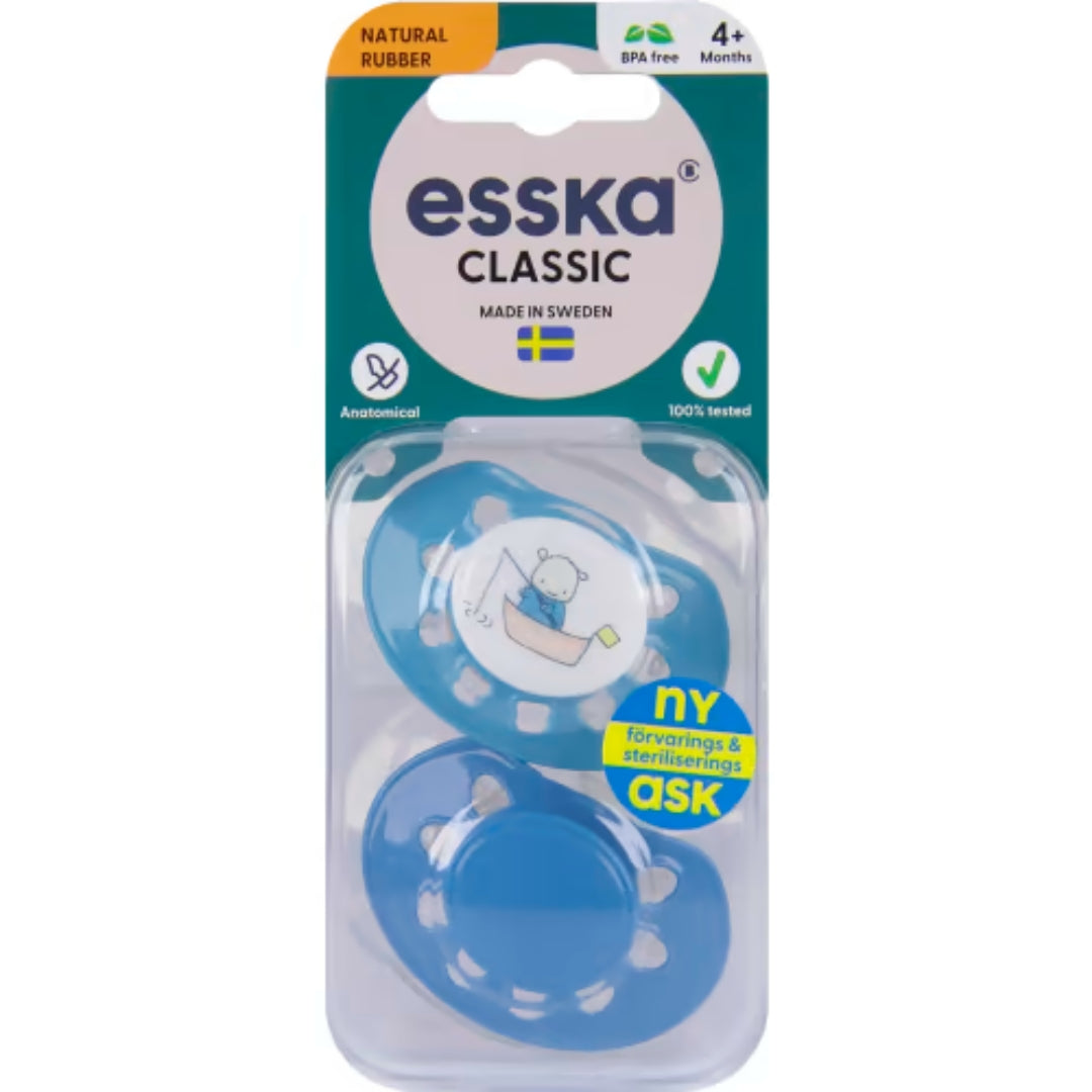 Esska Napp Classic Latex 4-36 Månader - Classic Latex Pacifier 2p