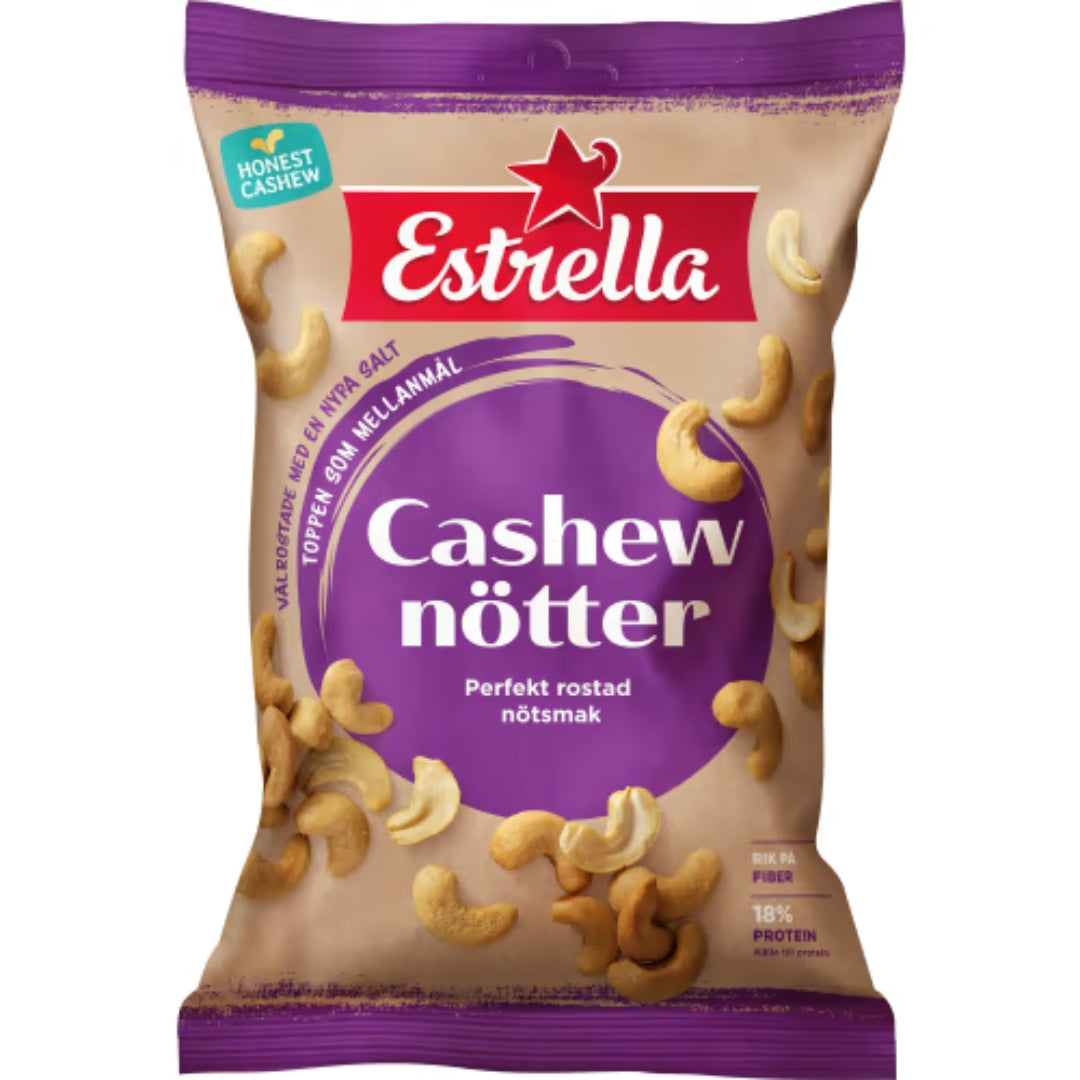 Estrella Cashewnötter Salta - Salted Cashew Nuts 150g