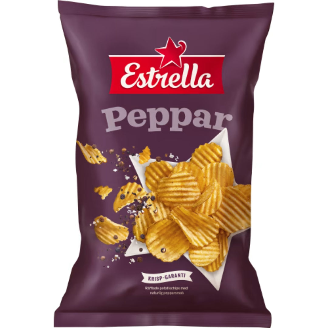 Estrella Chips Peppar - Salt and Black Pepper Chips 275g