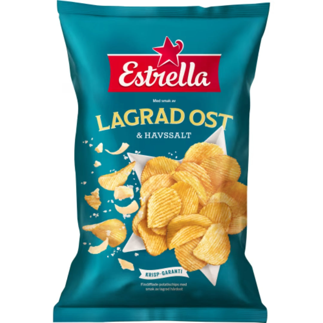 Estrella Lagrad Ost & Havssalt Chips - Cheese & Sea Salt Chips 275g
