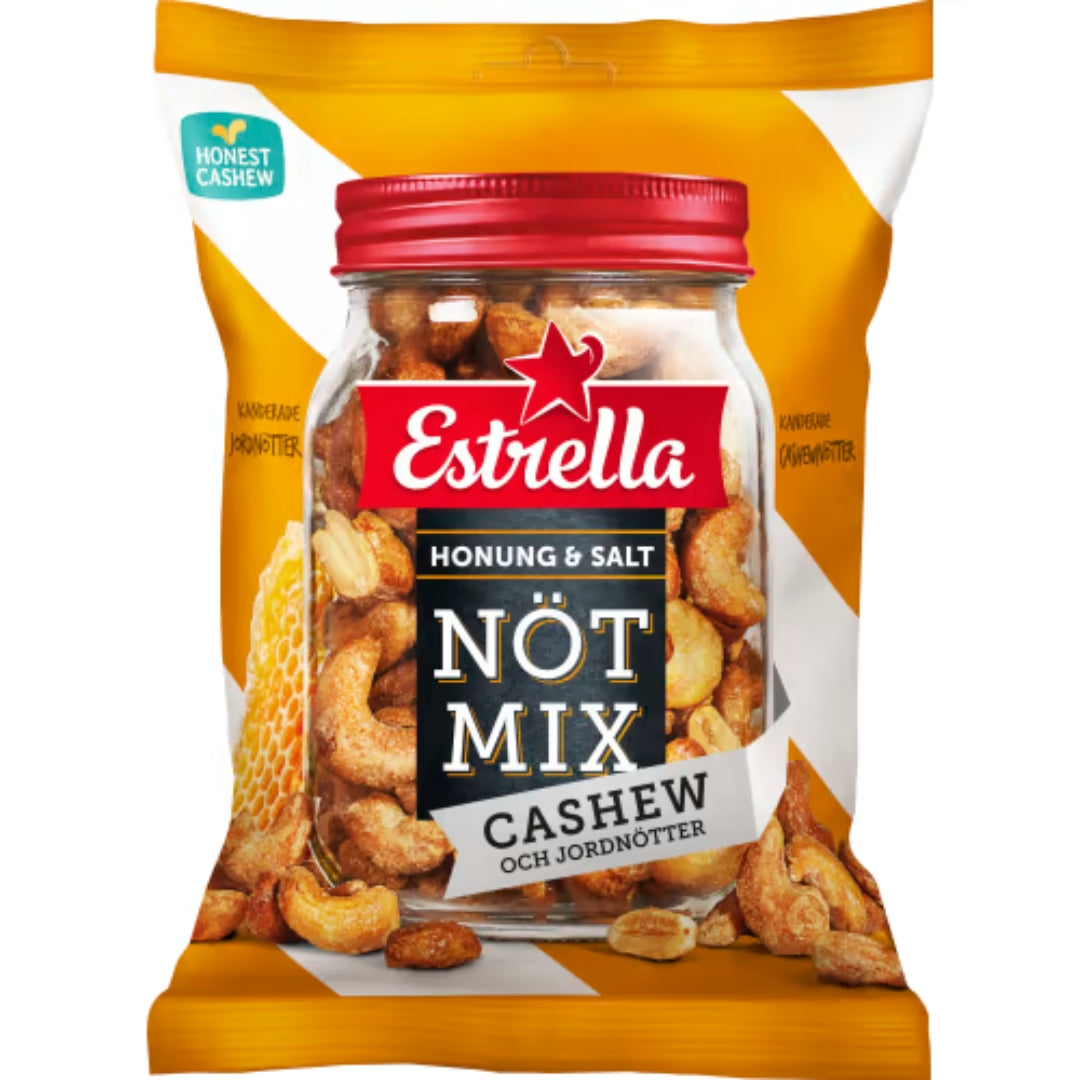 Estrella Nötmix Honung & Salt - Honey & Salt Cashew Nut Mix 175g