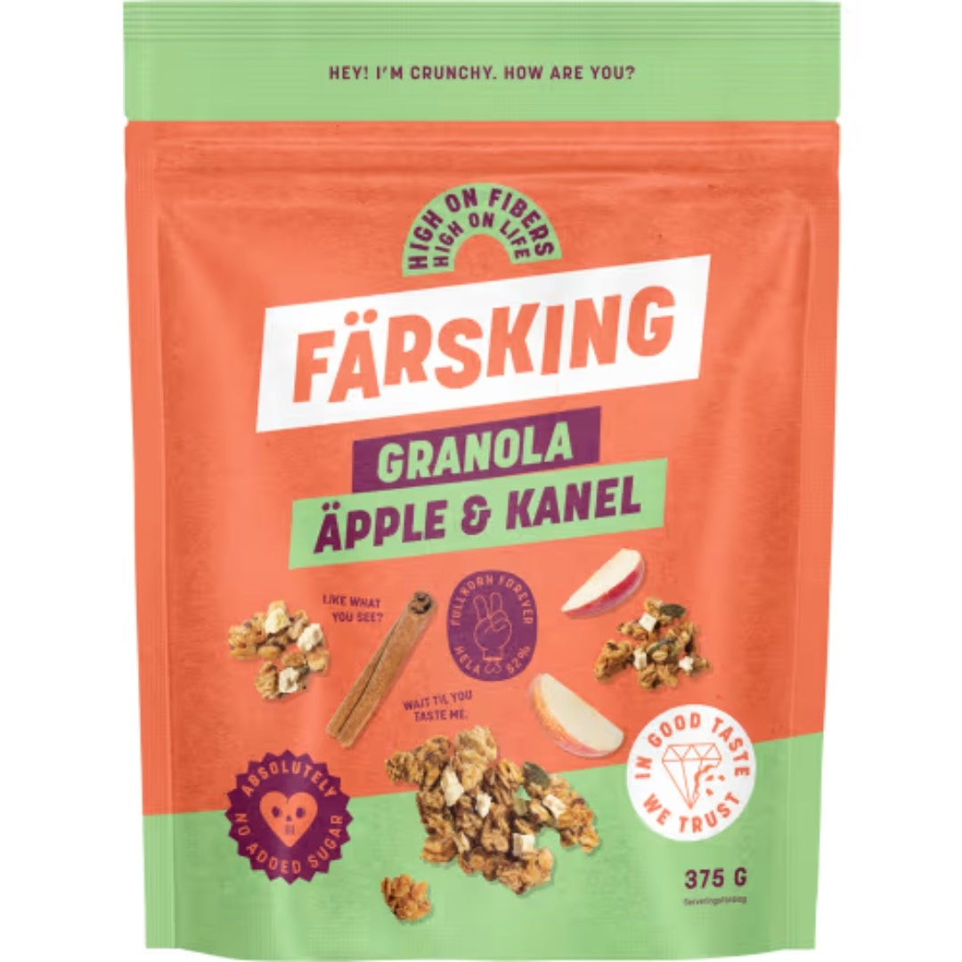 Färsking Äpple Kanel Granola - Apple & Cinnamon Granola 375g