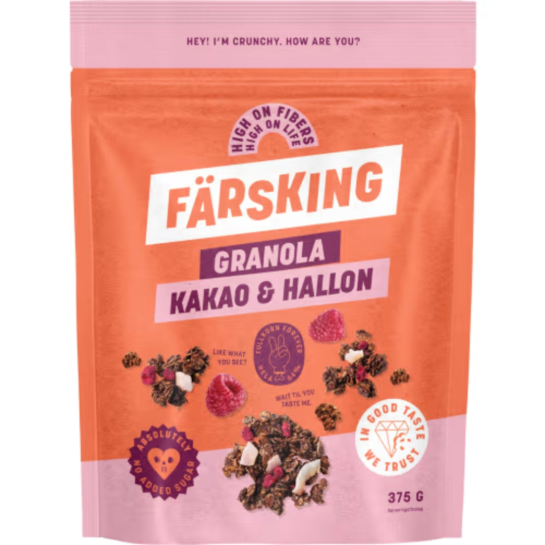 Färsking Kakao Hallon Granola - Cocoa & Raspberry Granola 375g