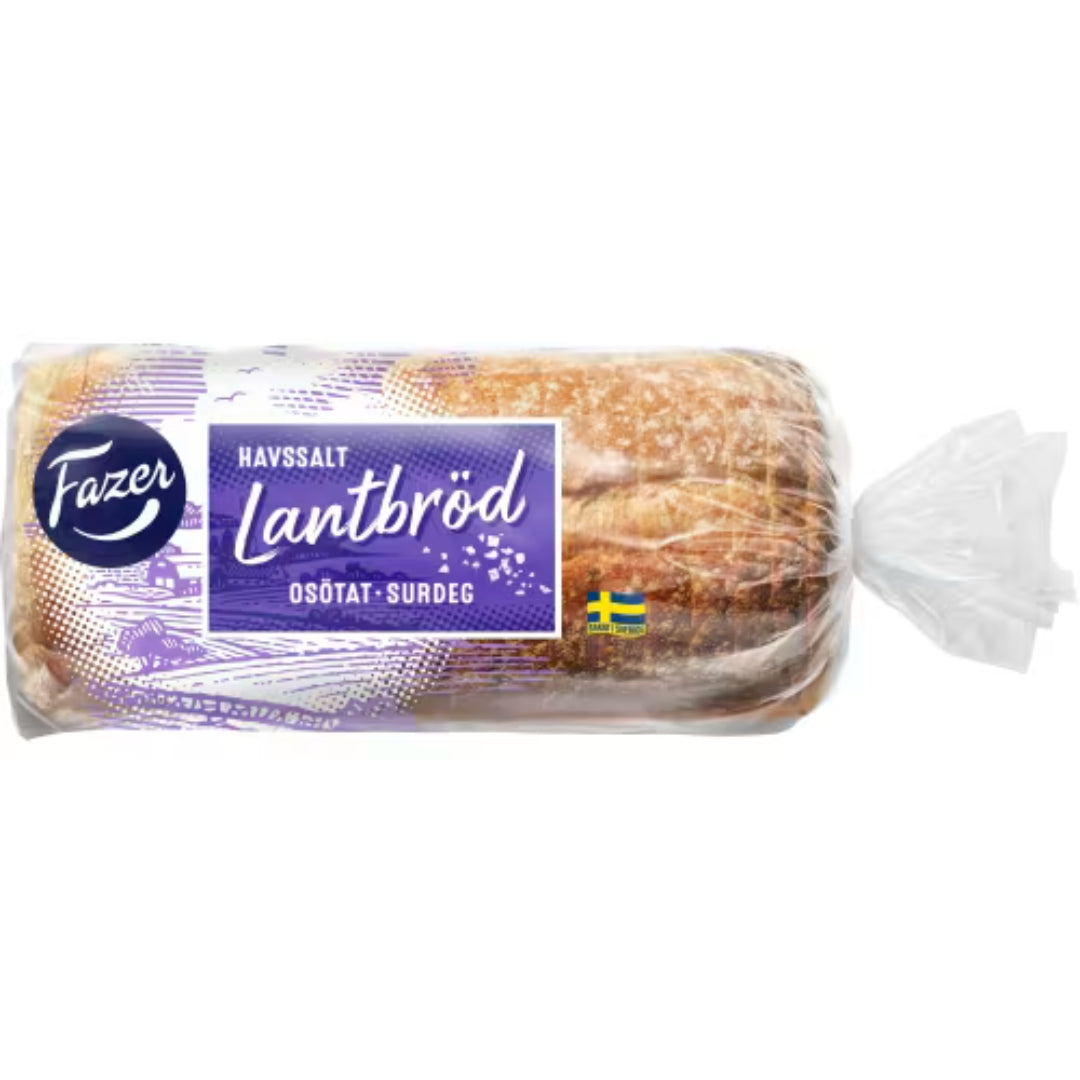 Fazer Lantbröd Havssalt -Bread baked with Sourdough and a pinch of Sea Salt 600g