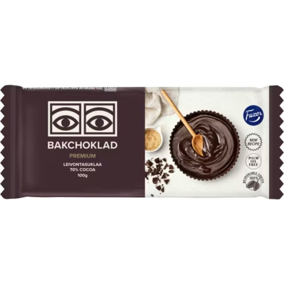 Fazer Ögon 70% premium bakchoklad - Premium Baking Chocolate 100g