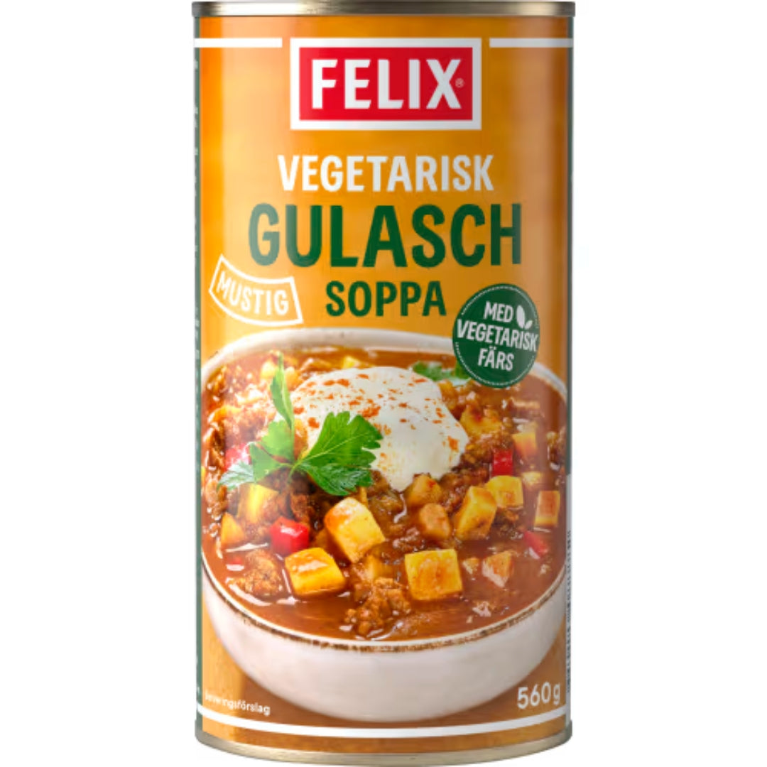Felix Gulaschsoppa Vegetarisk - Vegetarian Goulash Soup with Plant-Based Mince 560g