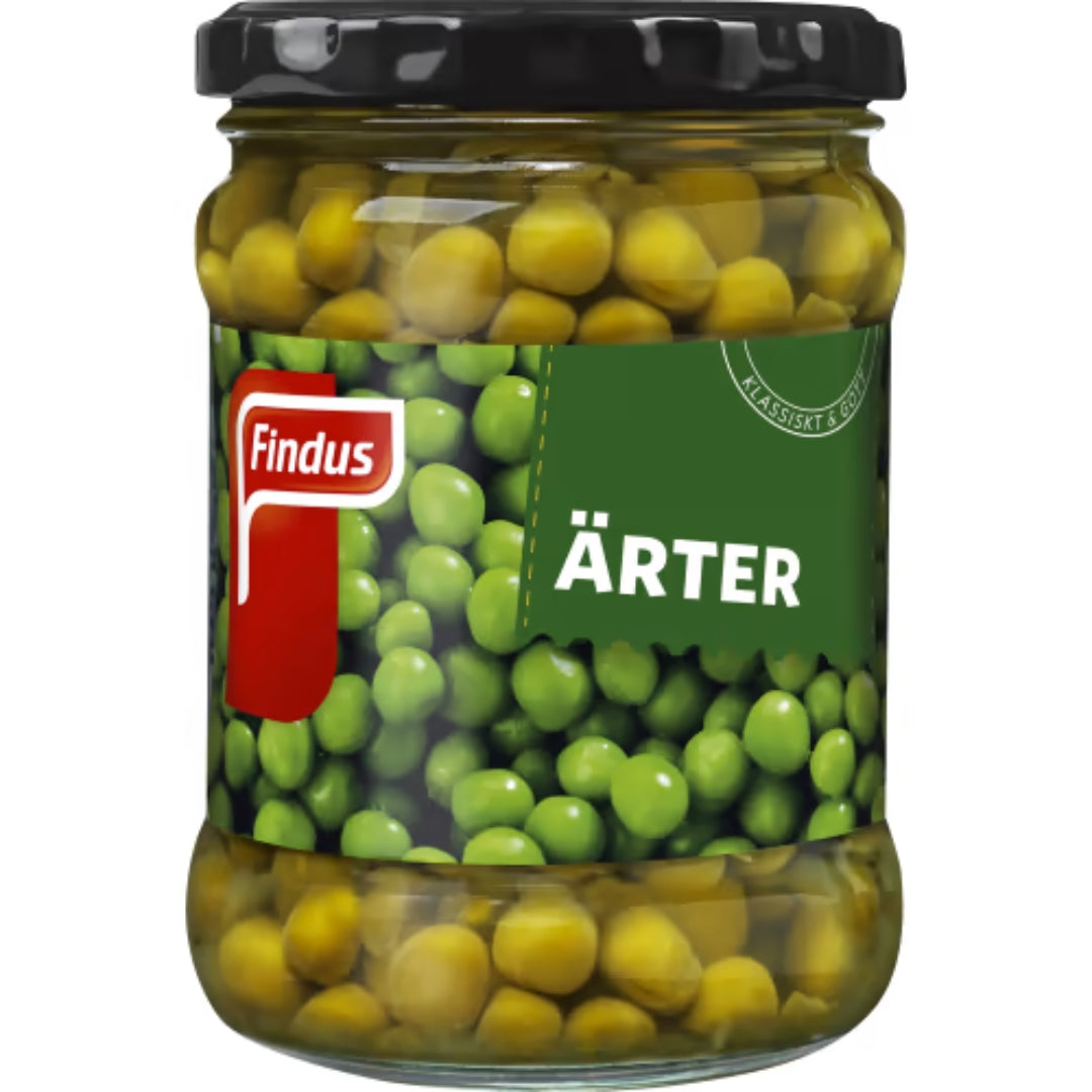 Findus Ärter - Canned Peas in Glass Jar 305g