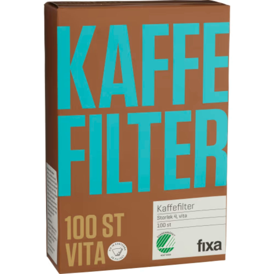 Fixa Filter 1x4 Vit - White Coffee Filters