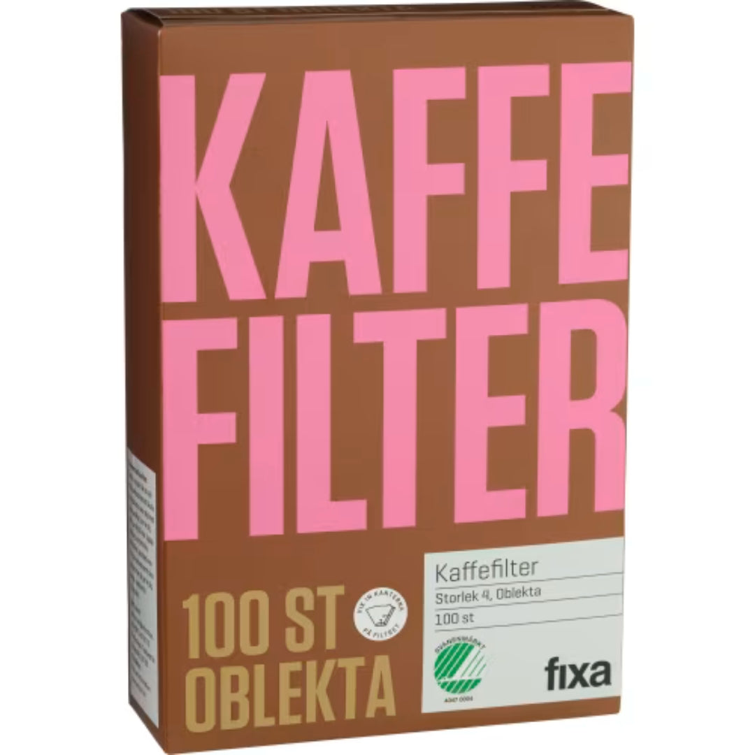 Fixa Filter Oblekt 1x4 - Unbleached Coffee Filters