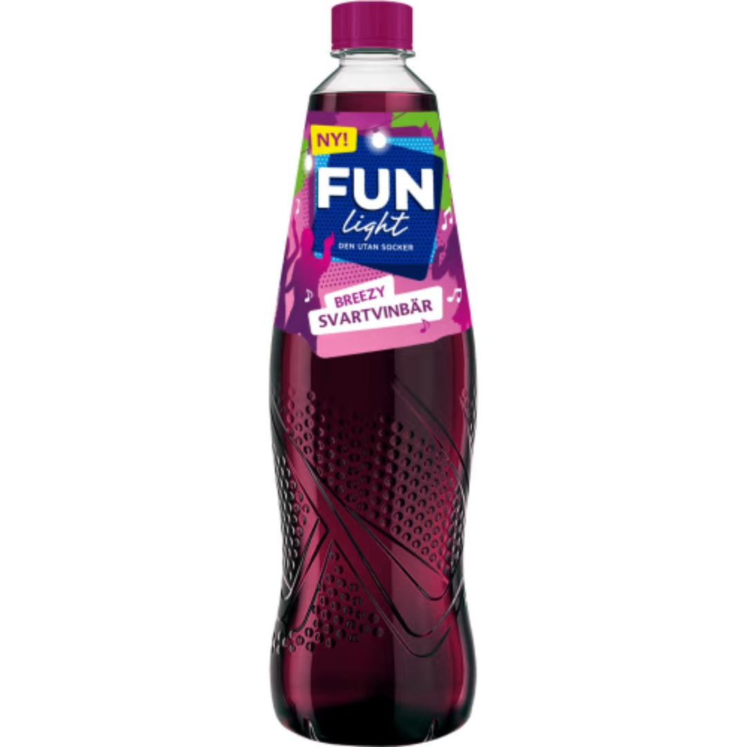 Fun Light Svartvinbär - Blackcurrant Cordial 1L