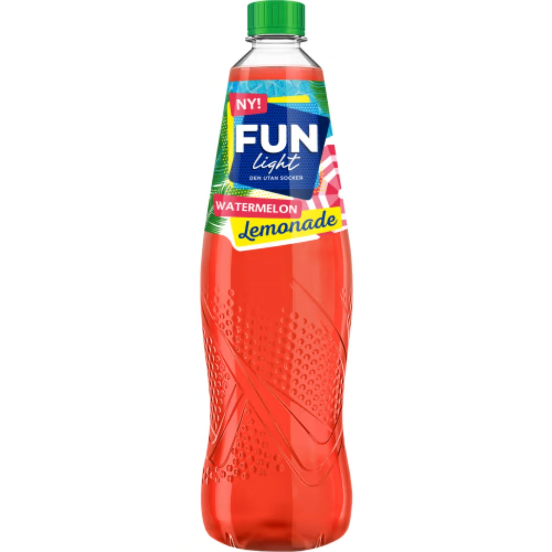 Fun Light Watermelon Lemonade - Cordial with Taste of Watermelon and Lemon 1L