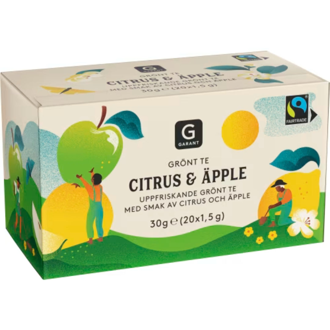 Garant Citrus & Apple Grönt Te - Green Tea with Citrus and Apple flavor 30g