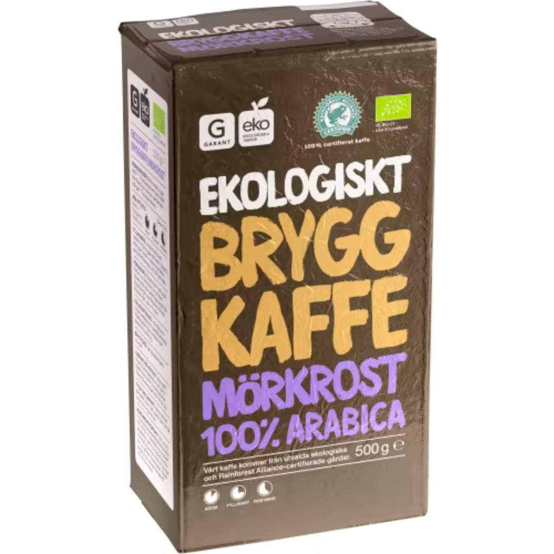 Garant Eko Bryggkaffe Mörkrost - Organic Dark Roast Filter Coffee 500g