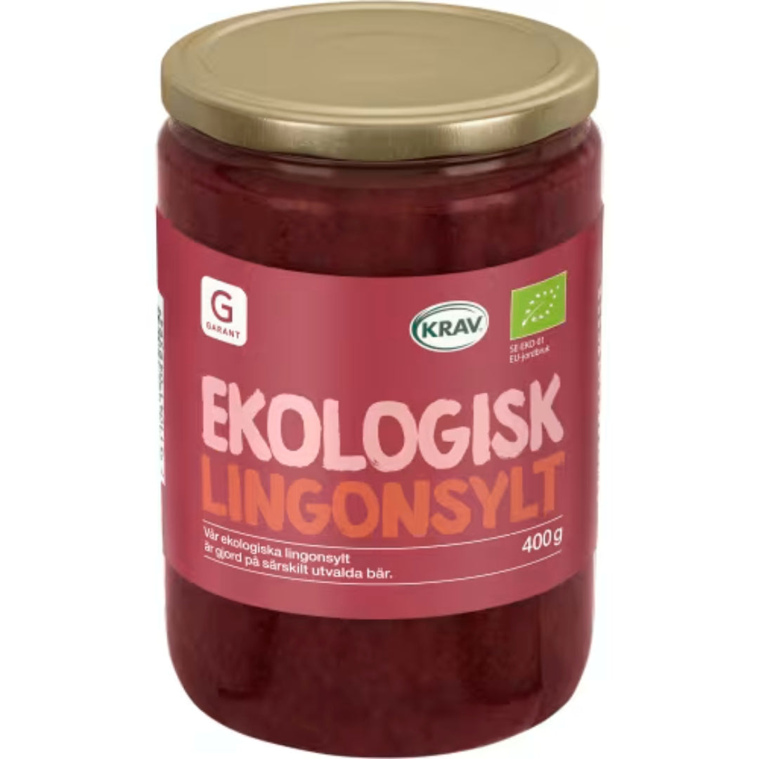 Garant Eko Lingonsylt Ekologisk - Organic Lingonberry Jam 400g