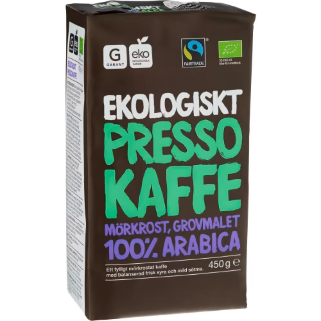 Garant Eko Pressokaffe Mörkrost - Organic Presso Coffee 450g