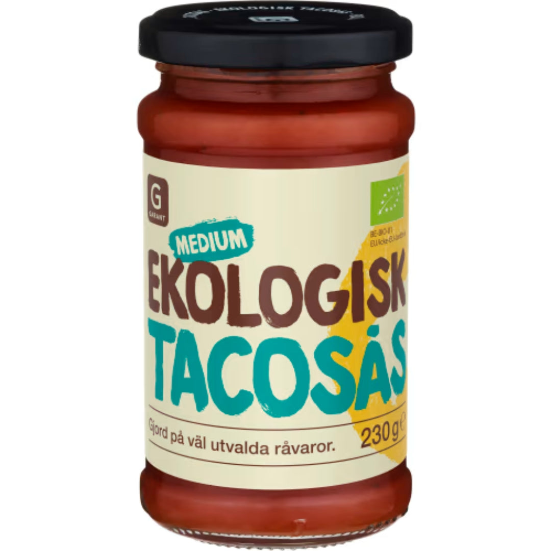 Garant Eko Taco Sås Keski -Ekologisk - Orgaaninen taco -kastike Keskipitkä mausteinen 230 g