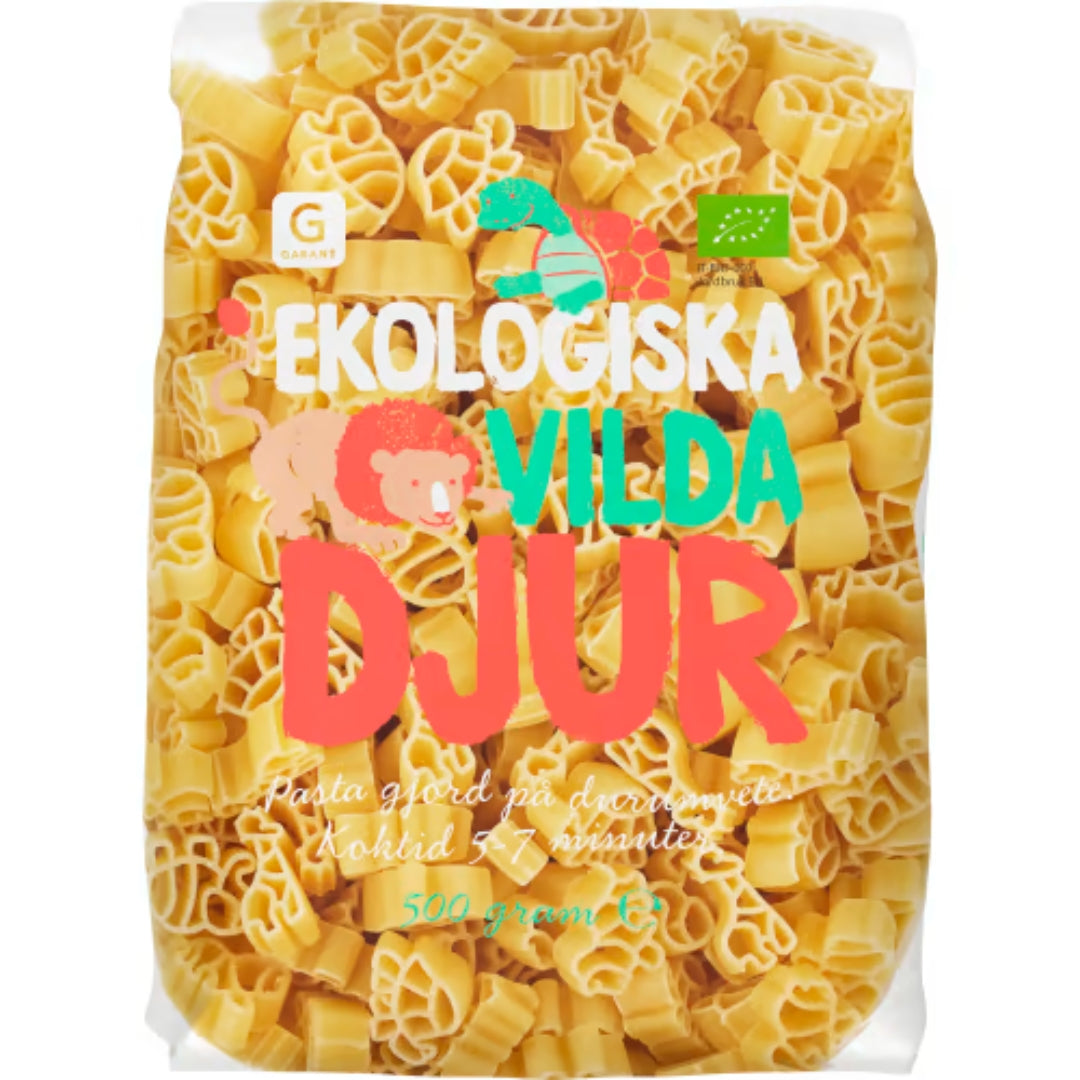 Garant Eko Vilda Djur Barnpasta - Organic Animal-Shaped Kids’ Pasta 500g