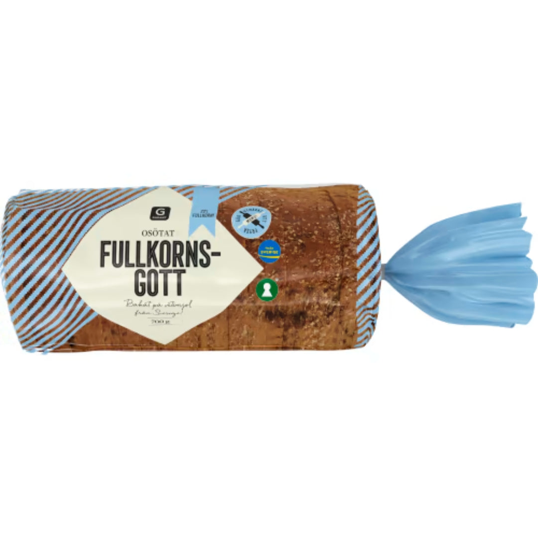 Garant Fullkornsgott Osötat Bröd Surdeg Lin Och Solrosfrön - Unsweetened Whole Grain Bread 700g